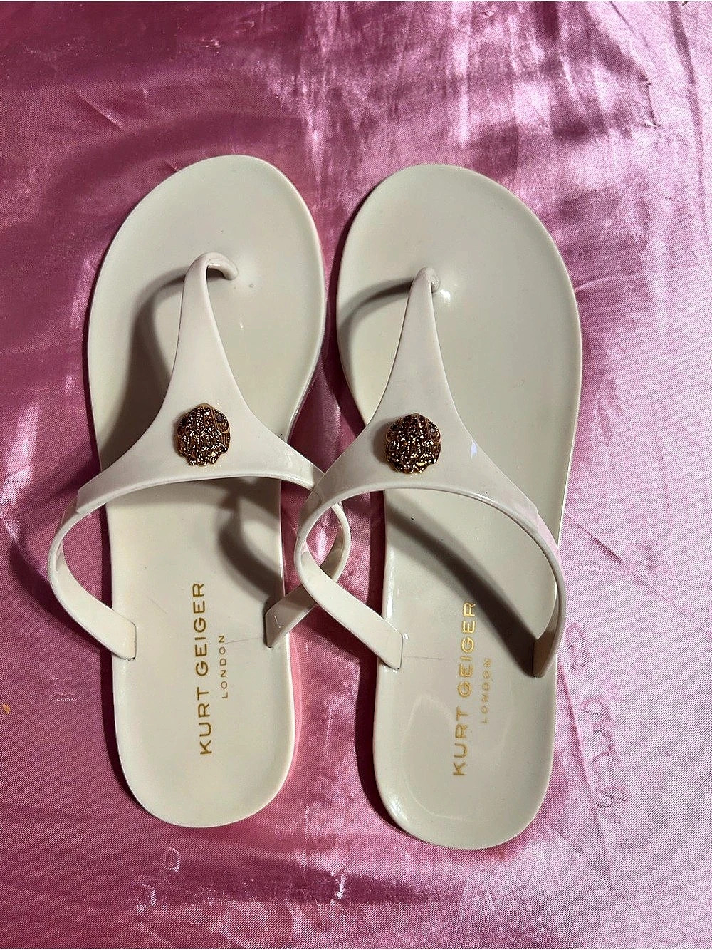 Kurt Geiger Women's Embellished Sandals in Cream